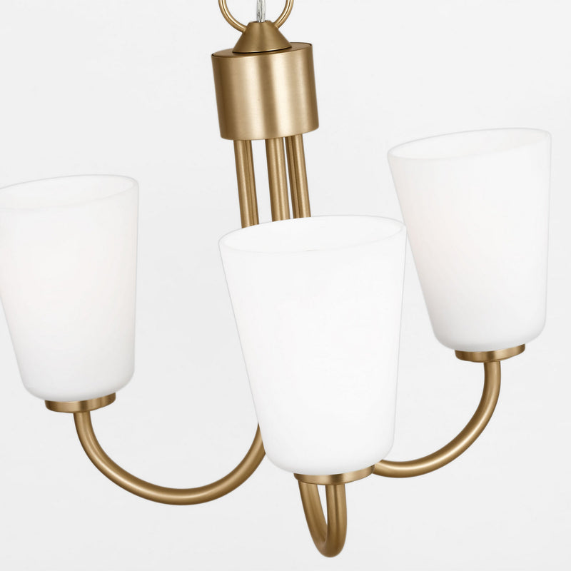 Three Light Chandelier<br /><span style="color:#4AB0CE;">Entrega: 2-3 semanas en USA</span><br /><span style="color:#4AB0CE;font-size:60%;">PREGUNTE POR ENTREGA EN PANAMA</span><br />Collection: Miles<br />Finish: Satin Brass