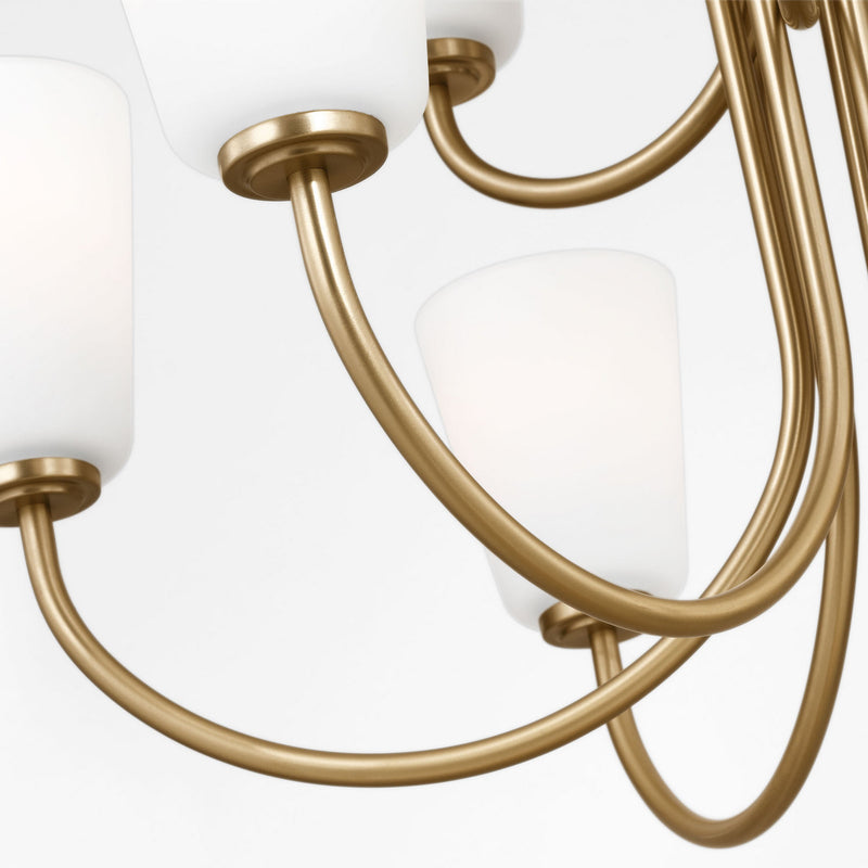 Nine Light Chandelier<br /><span style="color:#4AB0CE;">Entrega: 4-10 dias en USA</span><br /><span style="color:#4AB0CE;font-size:60%;">PREGUNTE POR ENTREGA EN PANAMA</span><br />Collection: Miles<br />Finish: Satin Brass