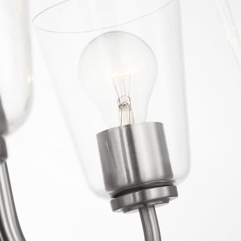 Five Light Chandelier<br /><span style="color:#4AB0CE;">Entrega: 4-10 dias en USA</span><br /><span style="color:#4AB0CE;font-size:60%;">PREGUNTE POR ENTREGA EN PANAMA</span><br />Collection: Miles<br />Finish: Brushed Nickel
