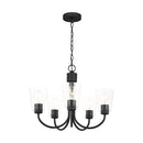 Five Light Chandelier<br /><span style="color:#4AB0CE;">Entrega: 4-10 dias en USA</span><br /><span style="color:#4AB0CE;font-size:60%;">PREGUNTE POR ENTREGA EN PANAMA</span><br />Collection: Miles<br />Finish: Midnight Black