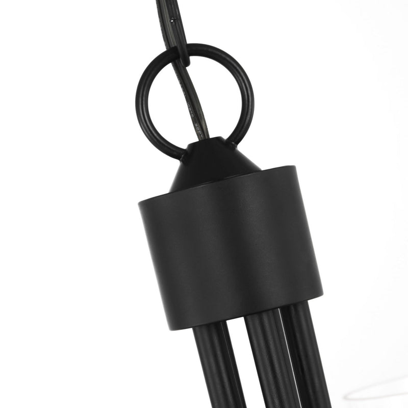 Generation Lighting - GLC1145MBK - Five Light Chandelier - Miles - Midnight Black