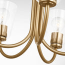 Generation Lighting - GLC1145SB - Five Light Chandelier - Miles - Satin Brass