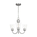 Three Light Chandelier<br /><span style="color:#4AB0CE;">Entrega: 4-10 dias en USA</span><br /><span style="color:#4AB0CE;font-size:60%;">PREGUNTE POR ENTREGA EN PANAMA</span><br />Collection: Miles<br />Finish: Brushed Nickel