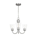 Three Light Chandelier<br /><span style="color:#4AB0CE;">Entrega: 4-10 dias en USA</span><br /><span style="color:#4AB0CE;font-size:60%;">PREGUNTE POR ENTREGA EN PANAMA</span><br />Collection: Miles<br />Finish: Brushed Nickel
