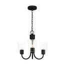 Three Light Chandelier<br /><span style="color:#4AB0CE;">Entrega: 4-10 dias en USA</span><br /><span style="color:#4AB0CE;font-size:60%;">PREGUNTE POR ENTREGA EN PANAMA</span><br />Collection: Miles<br />Finish: Midnight Black