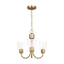 Three Light Chandelier<br /><span style="color:#4AB0CE;">Entrega: 4-10 dias en USA</span><br /><span style="color:#4AB0CE;font-size:60%;">PREGUNTE POR ENTREGA EN PANAMA</span><br />Collection: Miles<br />Finish: Satin Brass