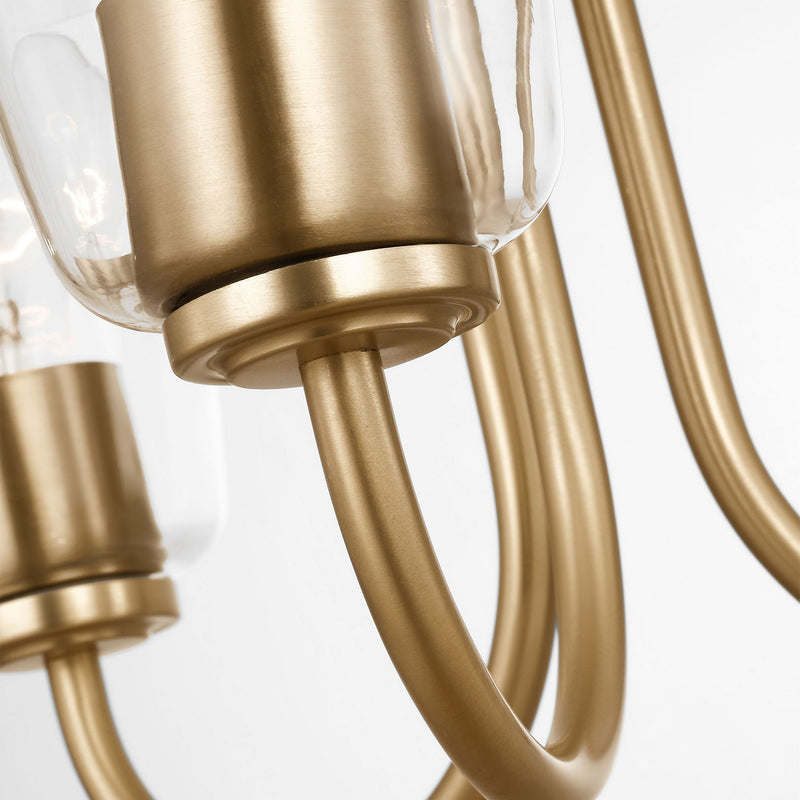 Three Light Chandelier<br /><span style="color:#4AB0CE;">Entrega: 4-10 dias en USA</span><br /><span style="color:#4AB0CE;font-size:60%;">PREGUNTE POR ENTREGA EN PANAMA</span><br />Collection: Miles<br />Finish: Satin Brass