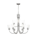Nine Light Chandelier<br /><span style="color:#4AB0CE;">Entrega: 4-10 dias en USA</span><br /><span style="color:#4AB0CE;font-size:60%;">PREGUNTE POR ENTREGA EN PANAMA</span><br />Collection: Miles<br />Finish: Brushed Nickel