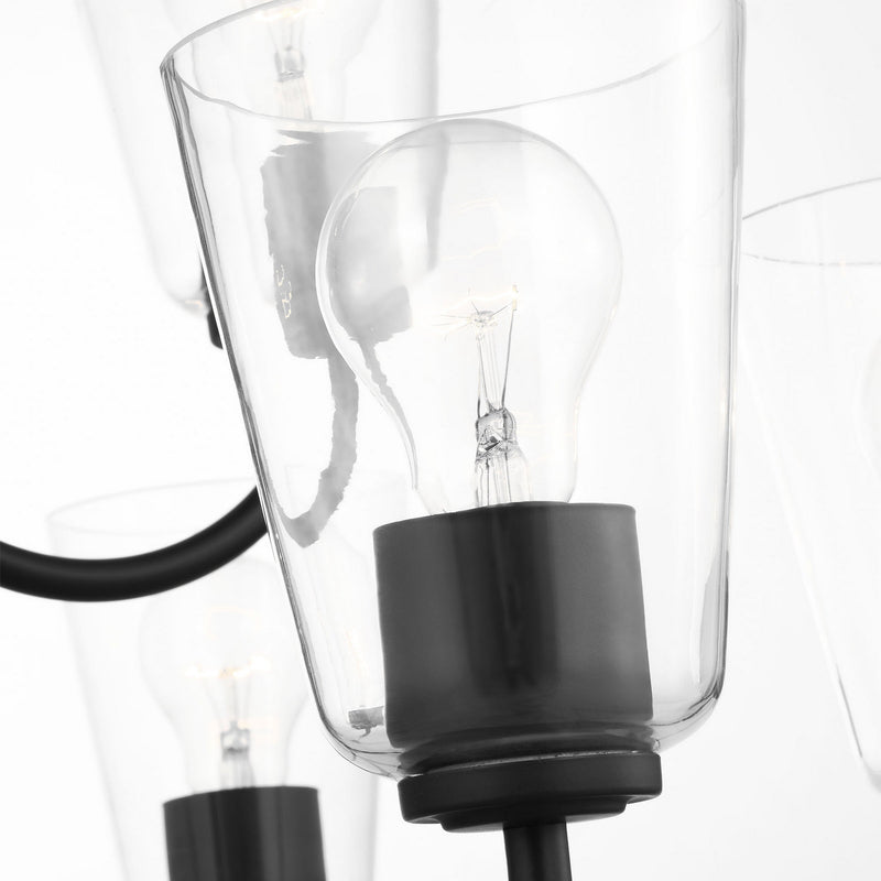 Generation Lighting - GLC1169MBK - Nine Light Chandelier - Miles - Midnight Black