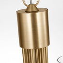 Nine Light Chandelier<br /><span style="color:#4AB0CE;">Entrega: 4-10 dias en USA</span><br /><span style="color:#4AB0CE;font-size:60%;">PREGUNTE POR ENTREGA EN PANAMA</span><br />Collection: Miles<br />Finish: Satin Brass