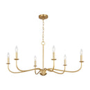 Six Light Chandelier<br /><span style="color:#4AB0CE;">Entrega: 2-3 semanas en USA</span><br /><span style="color:#4AB0CE;font-size:60%;">PREGUNTE POR ENTREGA EN PANAMA</span><br />Collection: Abells<br />Finish: Satin Brass