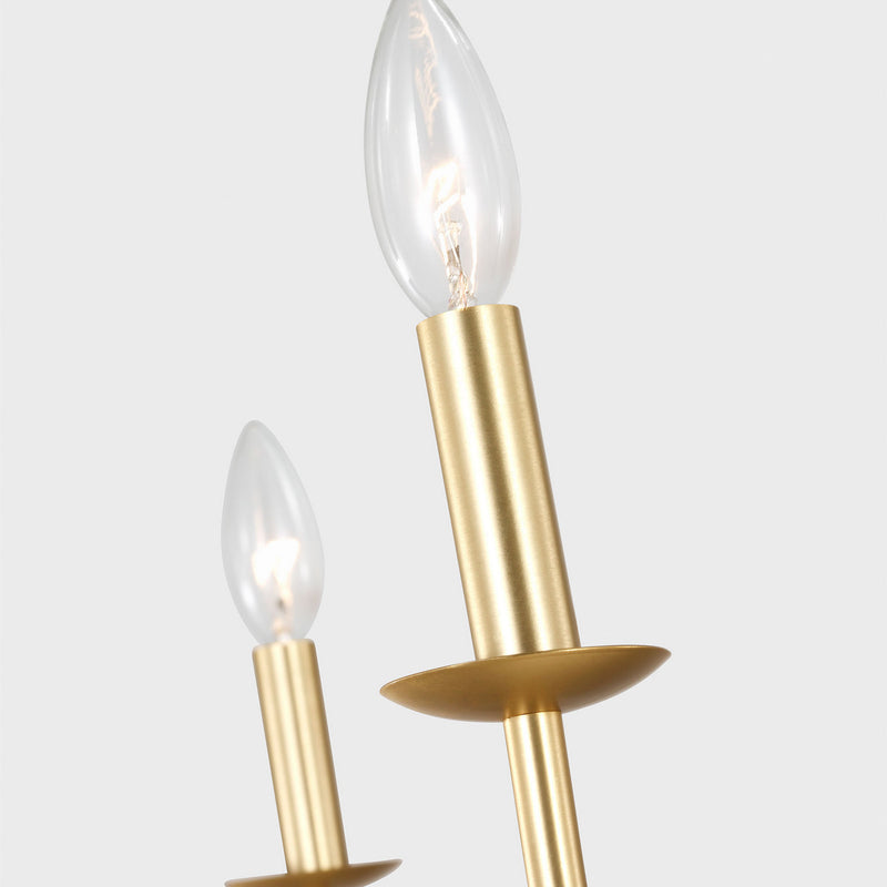Generation Lighting - GLC1196SB - Six Light Chandelier - Abells - Satin Brass
