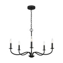 Five Light Chandelier<br /><span style="color:#4AB0CE;">Entrega: 4-10 dias en USA</span><br /><span style="color:#4AB0CE;font-size:60%;">PREGUNTE POR ENTREGA EN PANAMA</span><br />Collection: Abells<br />Finish: Midnight Black