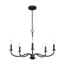 Five Light Chandelier<br /><span style="color:#4AB0CE;">Entrega: 4-10 dias en USA</span><br /><span style="color:#4AB0CE;font-size:60%;">PREGUNTE POR ENTREGA EN PANAMA</span><br />Collection: Abells<br />Finish: Midnight Black