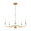 Five Light Chandelier<br /><span style="color:#4AB0CE;">Entrega: 4-10 dias en USA</span><br /><span style="color:#4AB0CE;font-size:60%;">PREGUNTE POR ENTREGA EN PANAMA</span><br />Collection: Abells<br />Finish: Satin Brass
