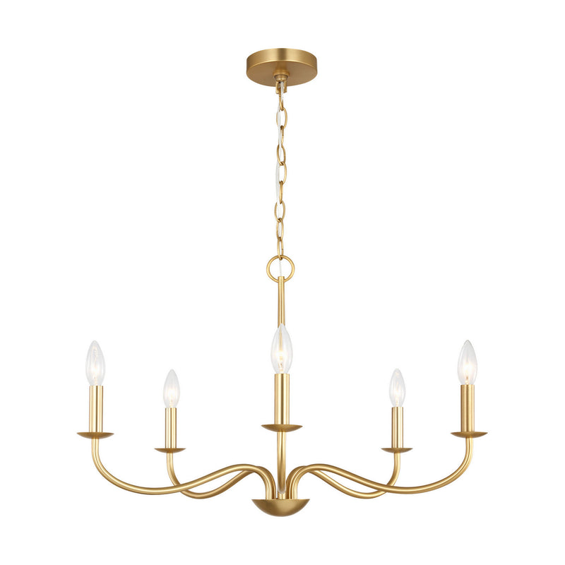 Five Light Chandelier<br /><span style="color:#4AB0CE;">Entrega: 4-10 dias en USA</span><br /><span style="color:#4AB0CE;font-size:60%;">PREGUNTE POR ENTREGA EN PANAMA</span><br />Collection: Abells<br />Finish: Satin Brass