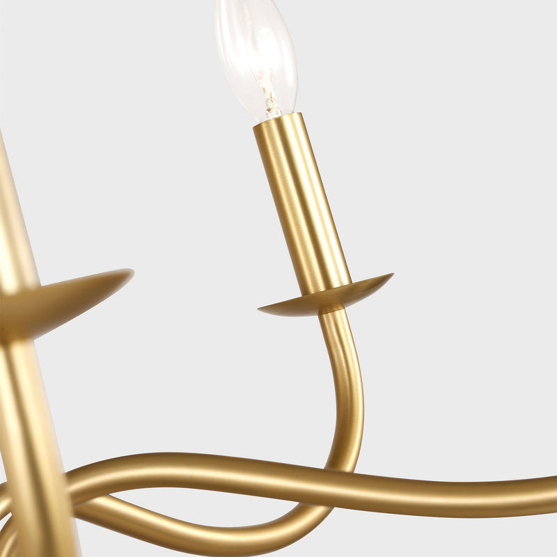 Five Light Chandelier<br /><span style="color:#4AB0CE;">Entrega: 4-10 dias en USA</span><br /><span style="color:#4AB0CE;font-size:60%;">PREGUNTE POR ENTREGA EN PANAMA</span><br />Collection: Abells<br />Finish: Satin Brass