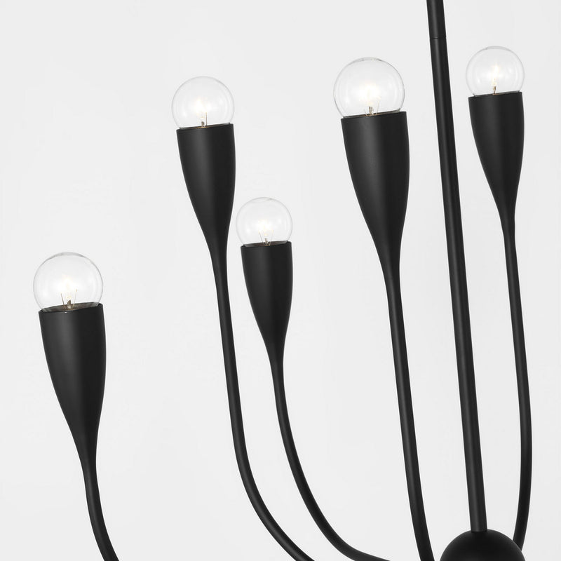 Eight Light Chandelier<br /><span style="color:#4AB0CE;">Entrega: 4-10 dias en USA</span><br /><span style="color:#4AB0CE;font-size:60%;">PREGUNTE POR ENTREGA EN PANAMA</span><br />Collection: Maya<br />Finish: Midnight Black