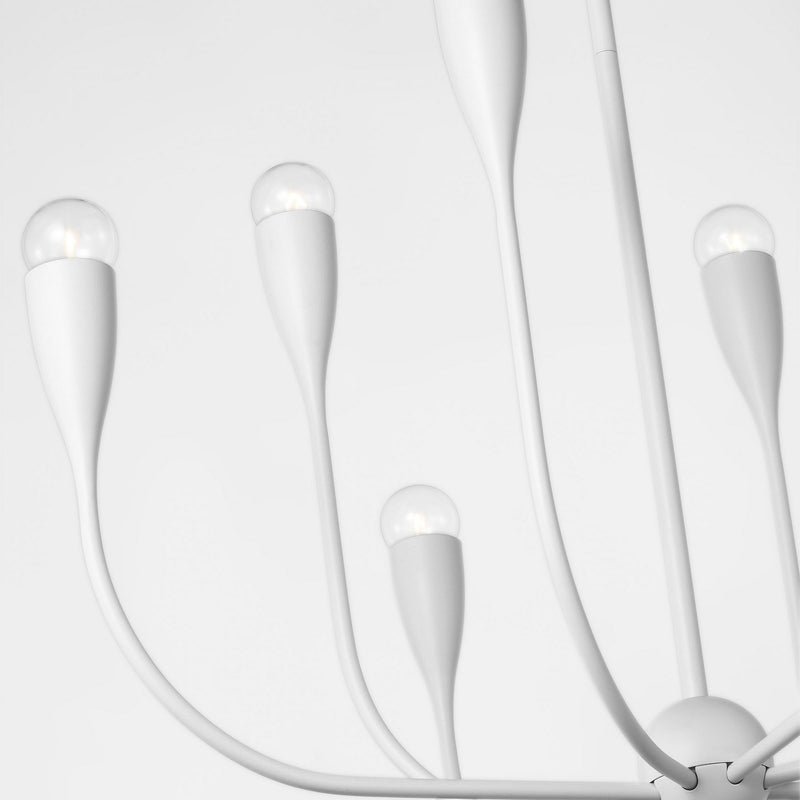 Eight Light Chandelier<br /><span style="color:#4AB0CE;">Entrega: 4-10 dias en USA</span><br /><span style="color:#4AB0CE;font-size:60%;">PREGUNTE POR ENTREGA EN PANAMA</span><br />Collection: Maya<br />Finish: Matte White
