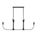 Six Light Linear Chandelier<br /><span style="color:#4AB0CE;">Entrega: 4-10 dias en USA</span><br /><span style="color:#4AB0CE;font-size:60%;">PREGUNTE POR ENTREGA EN PANAMA</span><br />Collection: Maya<br />Finish: Midnight Black