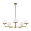 Five Light Chandelier<br /><span style="color:#4AB0CE;">Entrega: 4-10 dias en USA</span><br /><span style="color:#4AB0CE;font-size:60%;">PREGUNTE POR ENTREGA EN PANAMA</span><br />Collection: Mendota<br />Finish: Satin Brass