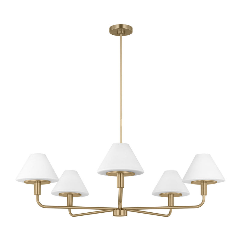 Five Light Chandelier<br /><span style="color:#4AB0CE;">Entrega: 4-10 dias en USA</span><br /><span style="color:#4AB0CE;font-size:60%;">PREGUNTE POR ENTREGA EN PANAMA</span><br />Collection: Mendota<br />Finish: Satin Brass