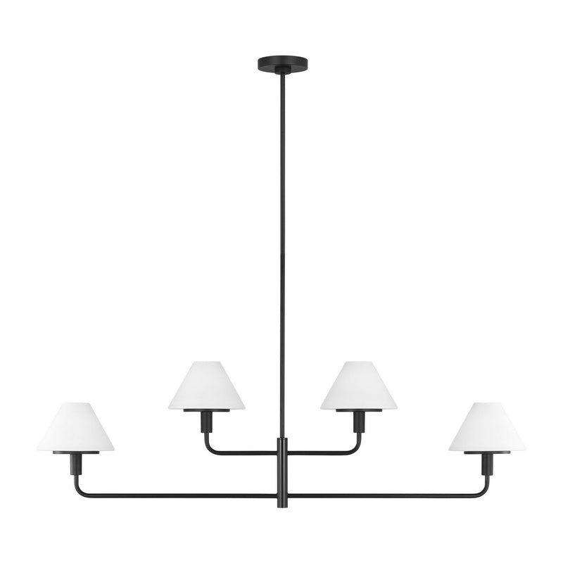 Four Light Chandelier<br /><span style="color:#4AB0CE;">Entrega: 4-10 dias en USA</span><br /><span style="color:#4AB0CE;font-size:60%;">PREGUNTE POR ENTREGA EN PANAMA</span><br />Collection: Mendota<br />Finish: Midnight Black