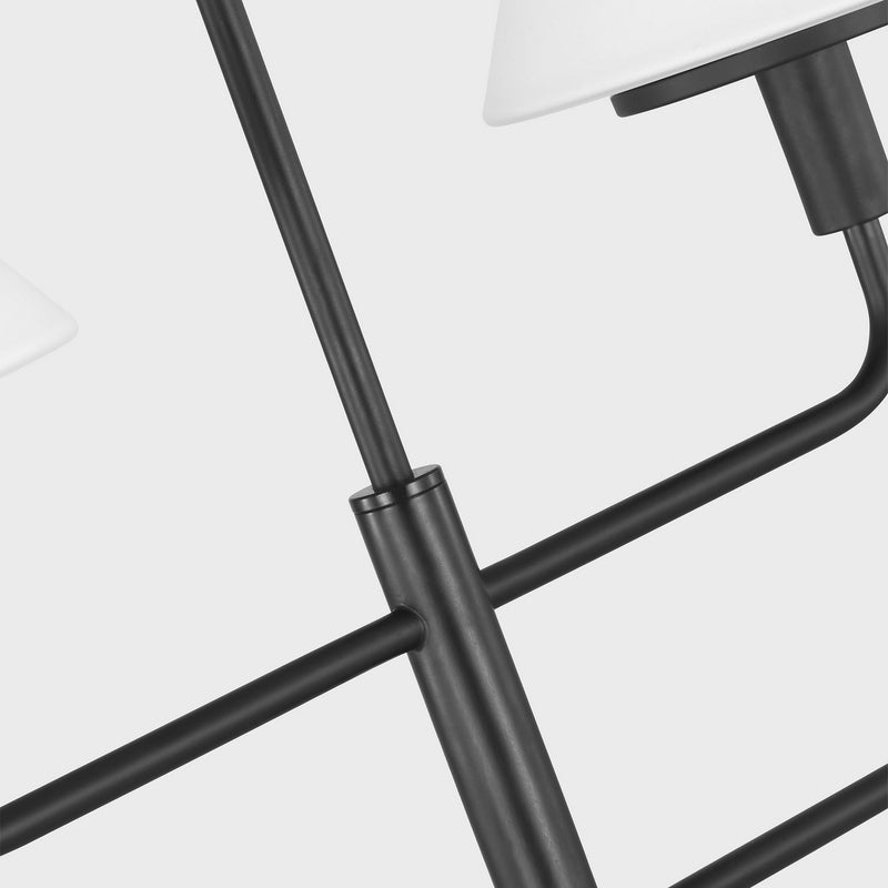 Generation Lighting - GLC1244MBK - Four Light Chandelier - Mendota - Midnight Black
