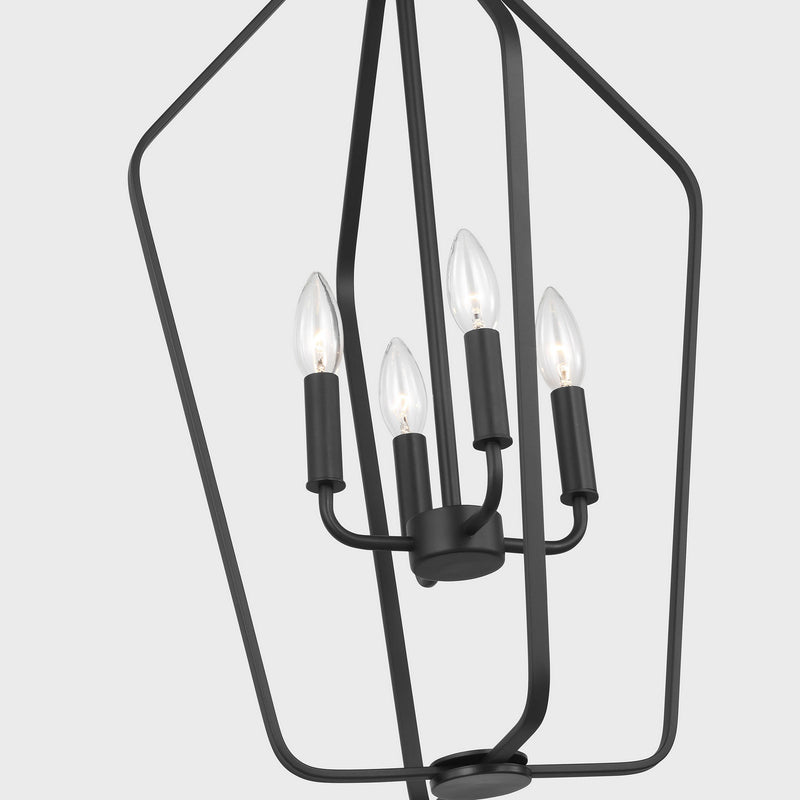Four Light Chandelier<br /><span style="color:#4AB0CE;">Entrega: 2-3 semanas en USA</span><br /><span style="color:#4AB0CE;font-size:60%;">PREGUNTE POR ENTREGA EN PANAMA</span><br />Collection: Kennan<br />Finish: Midnight Black