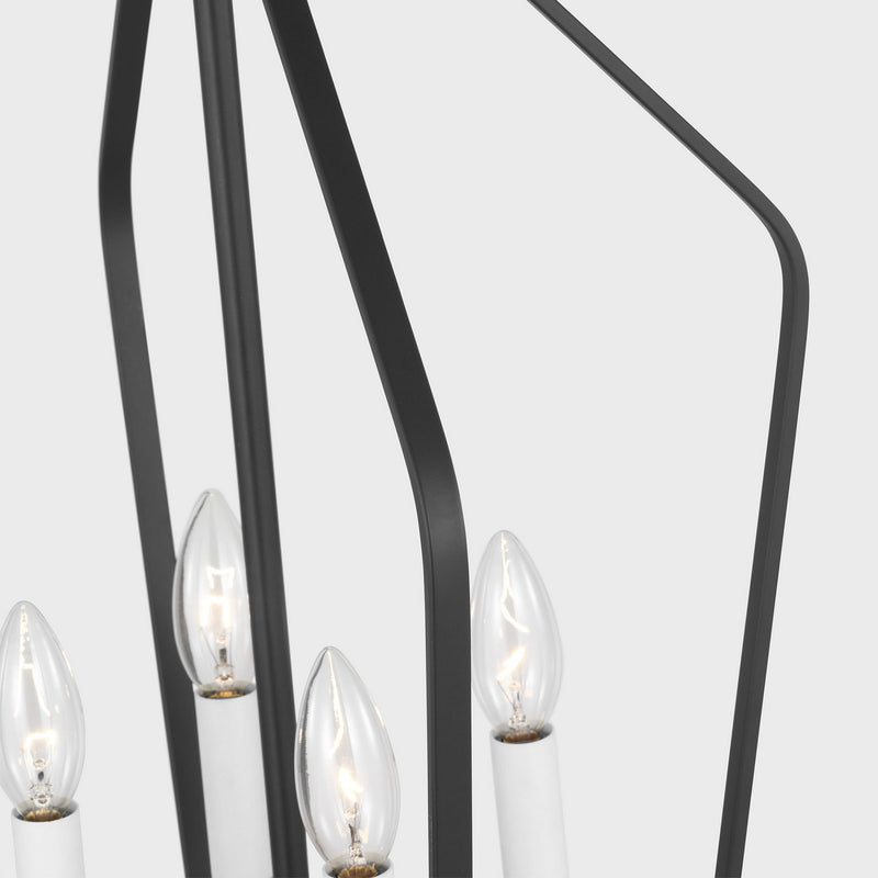 Four Light Chandelier<br /><span style="color:#4AB0CE;">Entrega: 2-3 semanas en USA</span><br /><span style="color:#4AB0CE;font-size:60%;">PREGUNTE POR ENTREGA EN PANAMA</span><br />Collection: Kennan<br />Finish: Midnight Black