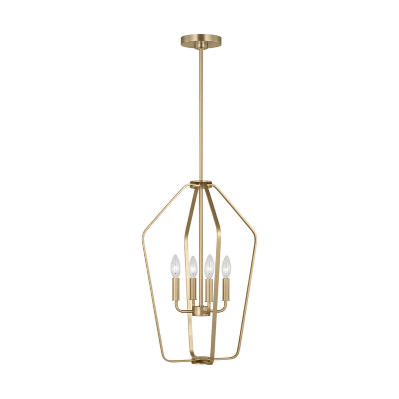 Four Light Chandelier<br /><span style="color:#4AB0CE;">Entrega: 4-10 dias en USA</span><br /><span style="color:#4AB0CE;font-size:60%;">PREGUNTE POR ENTREGA EN PANAMA</span><br />Collection: Kennan<br />Finish: Satin Brass