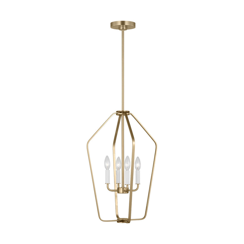 Four Light Chandelier<br /><span style="color:#4AB0CE;">Entrega: 4-10 dias en USA</span><br /><span style="color:#4AB0CE;font-size:60%;">PREGUNTE POR ENTREGA EN PANAMA</span><br />Collection: Kennan<br />Finish: Satin Brass
