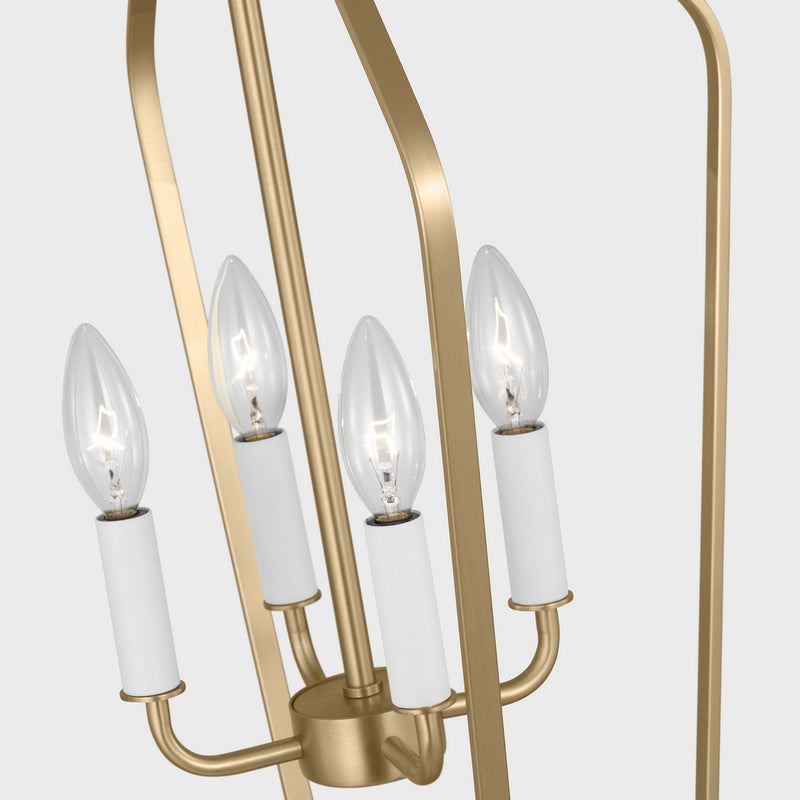 Four Light Chandelier<br /><span style="color:#4AB0CE;">Entrega: 4-10 dias en USA</span><br /><span style="color:#4AB0CE;font-size:60%;">PREGUNTE POR ENTREGA EN PANAMA</span><br />Collection: Kennan<br />Finish: Satin Brass