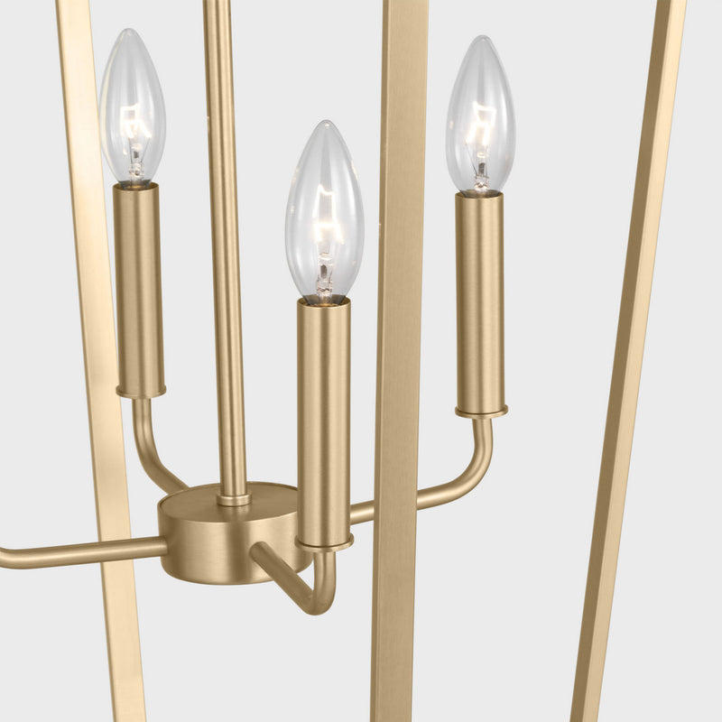 Four Light Chandelier<br /><span style="color:#4AB0CE;">Entrega: 2-3 semanas en USA</span><br /><span style="color:#4AB0CE;font-size:60%;">PREGUNTE POR ENTREGA EN PANAMA</span><br />Collection: Kennan<br />Finish: Satin Brass