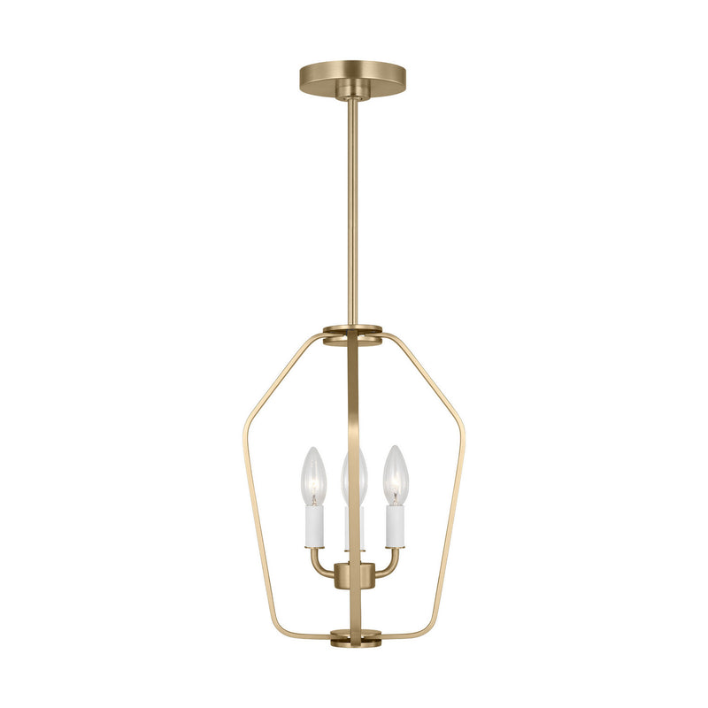 Three Light Chandelier<br /><span style="color:#4AB0CE;">Entrega: 2-3 semanas en USA</span><br /><span style="color:#4AB0CE;font-size:60%;">PREGUNTE POR ENTREGA EN PANAMA</span><br />Collection: Kennan<br />Finish: Satin Brass