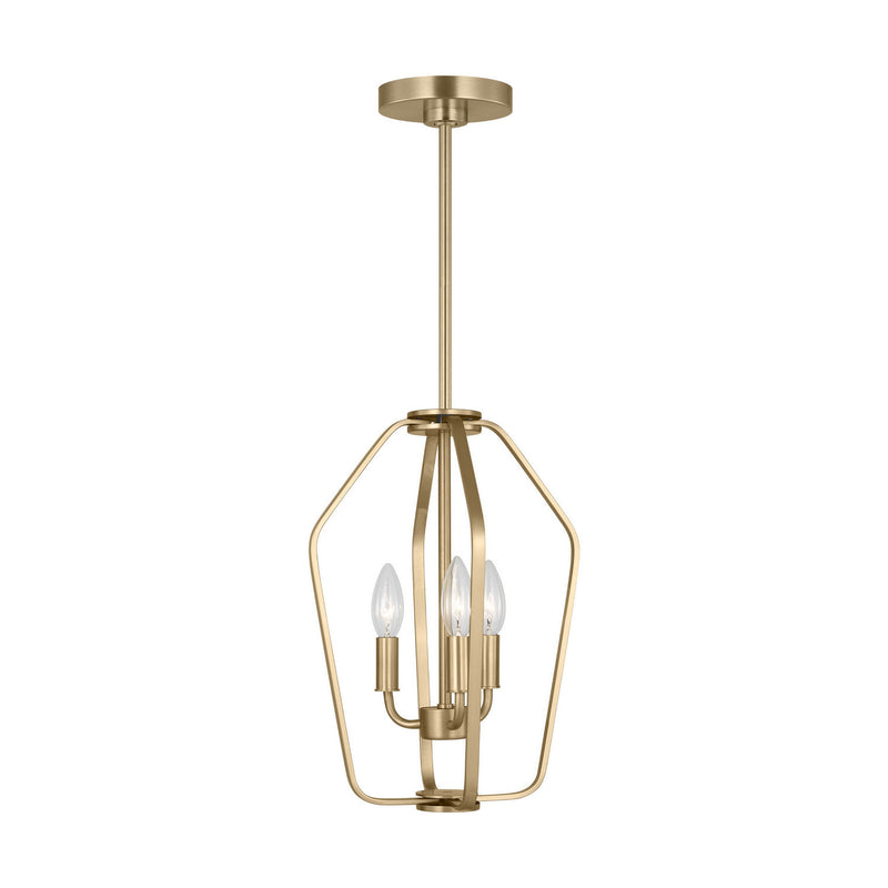 Three Light Chandelier<br /><span style="color:#4AB0CE;">Entrega: 2-3 semanas en USA</span><br /><span style="color:#4AB0CE;font-size:60%;">PREGUNTE POR ENTREGA EN PANAMA</span><br />Collection: Kennan<br />Finish: Satin Brass