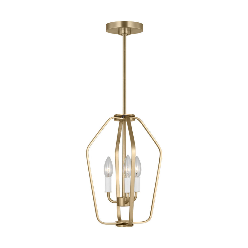 Three Light Chandelier<br /><span style="color:#4AB0CE;">Entrega: 2-3 semanas en USA</span><br /><span style="color:#4AB0CE;font-size:60%;">PREGUNTE POR ENTREGA EN PANAMA</span><br />Collection: Kennan<br />Finish: Satin Brass