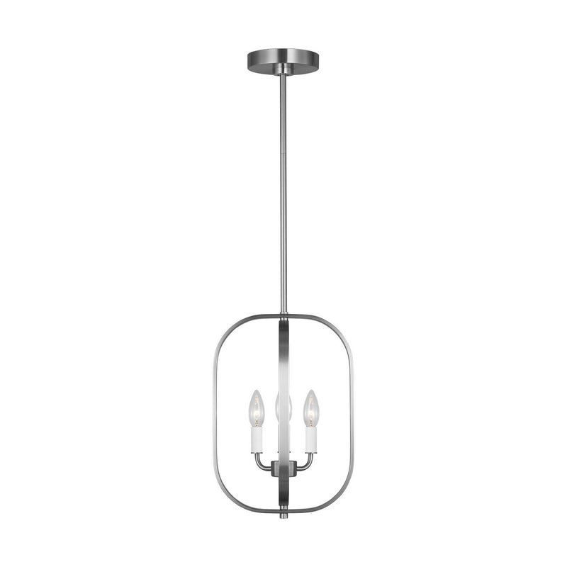 Three Light Chandelier<br /><span style="color:#4AB0CE;">Entrega: 2-3 semanas en USA</span><br /><span style="color:#4AB0CE;font-size:60%;">PREGUNTE POR ENTREGA EN PANAMA</span><br />Collection: Loretto<br />Finish: Brushed Nickel