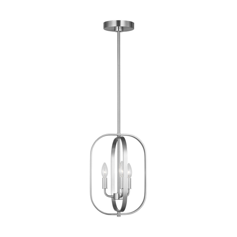 Three Light Chandelier<br /><span style="color:#4AB0CE;">Entrega: 2-3 semanas en USA</span><br /><span style="color:#4AB0CE;font-size:60%;">PREGUNTE POR ENTREGA EN PANAMA</span><br />Collection: Loretto<br />Finish: Brushed Nickel