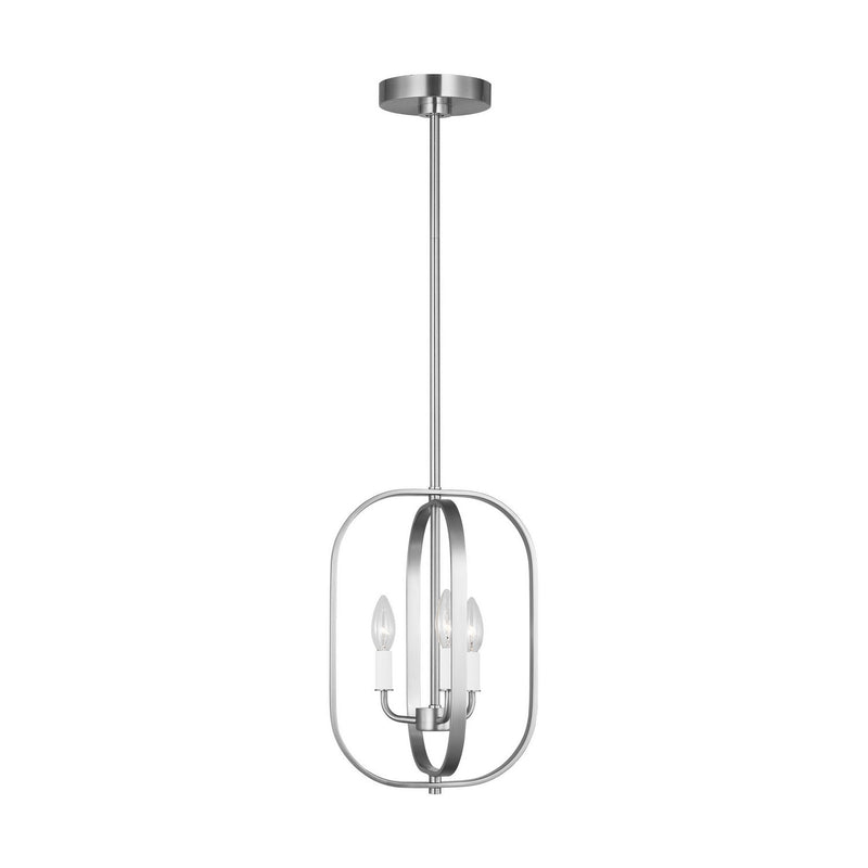 Three Light Chandelier<br /><span style="color:#4AB0CE;">Entrega: 2-3 semanas en USA</span><br /><span style="color:#4AB0CE;font-size:60%;">PREGUNTE POR ENTREGA EN PANAMA</span><br />Collection: Loretto<br />Finish: Brushed Nickel