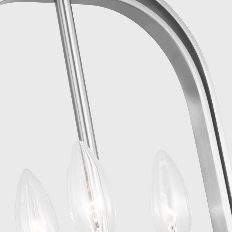 Three Light Chandelier<br /><span style="color:#4AB0CE;">Entrega: 2-3 semanas en USA</span><br /><span style="color:#4AB0CE;font-size:60%;">PREGUNTE POR ENTREGA EN PANAMA</span><br />Collection: Loretto<br />Finish: Brushed Nickel