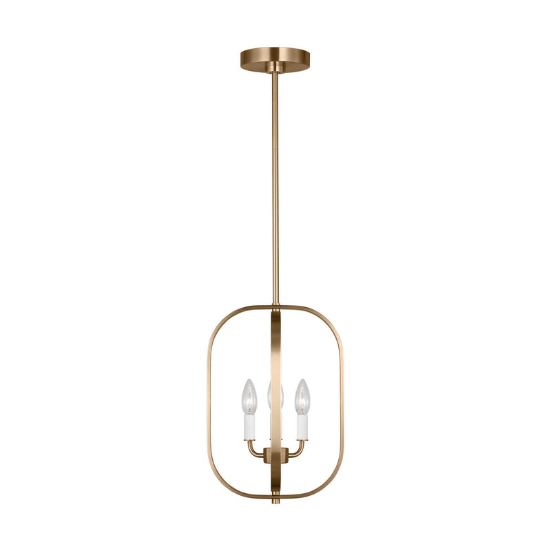 Three Light Chandelier<br /><span style="color:#4AB0CE;">Entrega: 4-10 dias en USA</span><br /><span style="color:#4AB0CE;font-size:60%;">PREGUNTE POR ENTREGA EN PANAMA</span><br />Collection: Loretto<br />Finish: Satin Brass