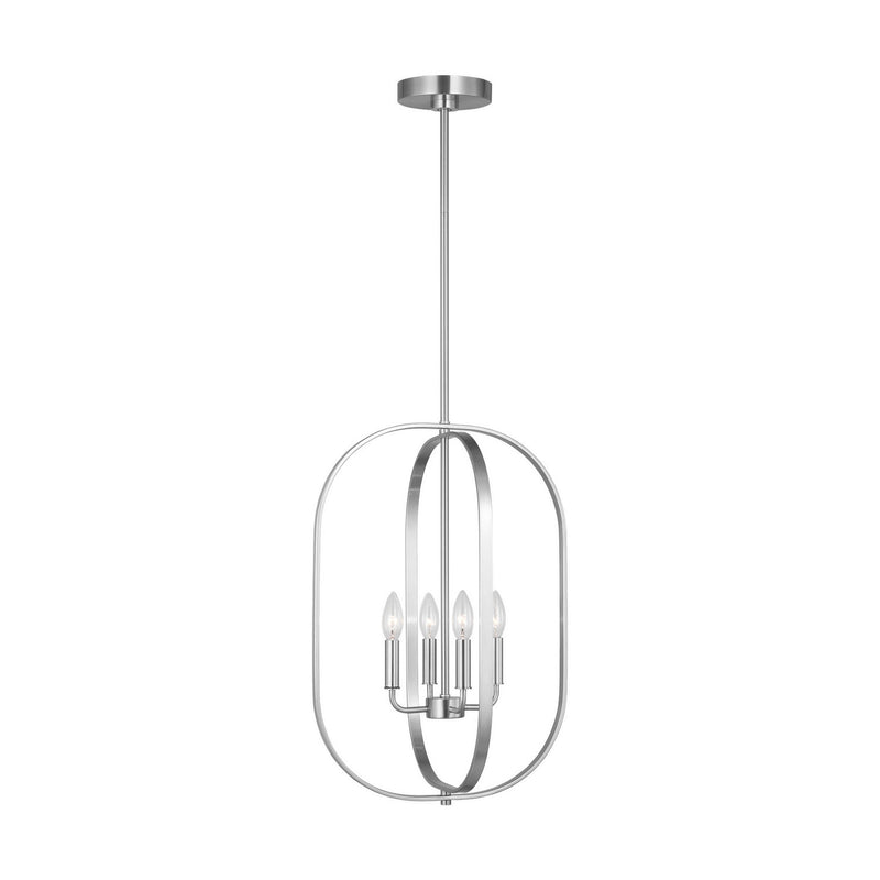 Four Light Chandelier<br /><span style="color:#4AB0CE;">Entrega: 2-3 semanas en USA</span><br /><span style="color:#4AB0CE;font-size:60%;">PREGUNTE POR ENTREGA EN PANAMA</span><br />Collection: Loretto<br />Finish: Brushed Nickel