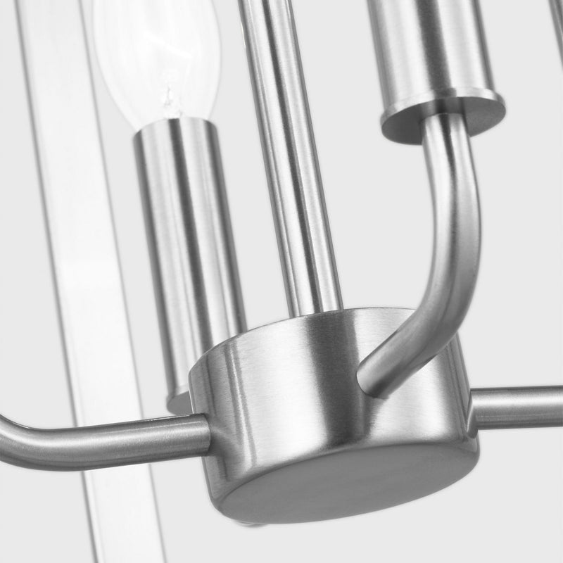 Four Light Chandelier<br /><span style="color:#4AB0CE;">Entrega: 2-3 semanas en USA</span><br /><span style="color:#4AB0CE;font-size:60%;">PREGUNTE POR ENTREGA EN PANAMA</span><br />Collection: Loretto<br />Finish: Brushed Nickel