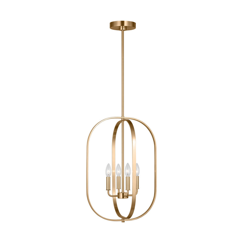 Four Light Chandelier<br /><span style="color:#4AB0CE;">Entrega: 4-10 dias en USA</span><br /><span style="color:#4AB0CE;font-size:60%;">PREGUNTE POR ENTREGA EN PANAMA</span><br />Collection: Loretto<br />Finish: Satin Brass