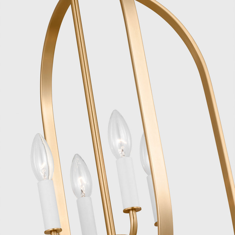 Four Light Chandelier<br /><span style="color:#4AB0CE;">Entrega: 4-10 dias en USA</span><br /><span style="color:#4AB0CE;font-size:60%;">PREGUNTE POR ENTREGA EN PANAMA</span><br />Collection: Loretto<br />Finish: Satin Brass