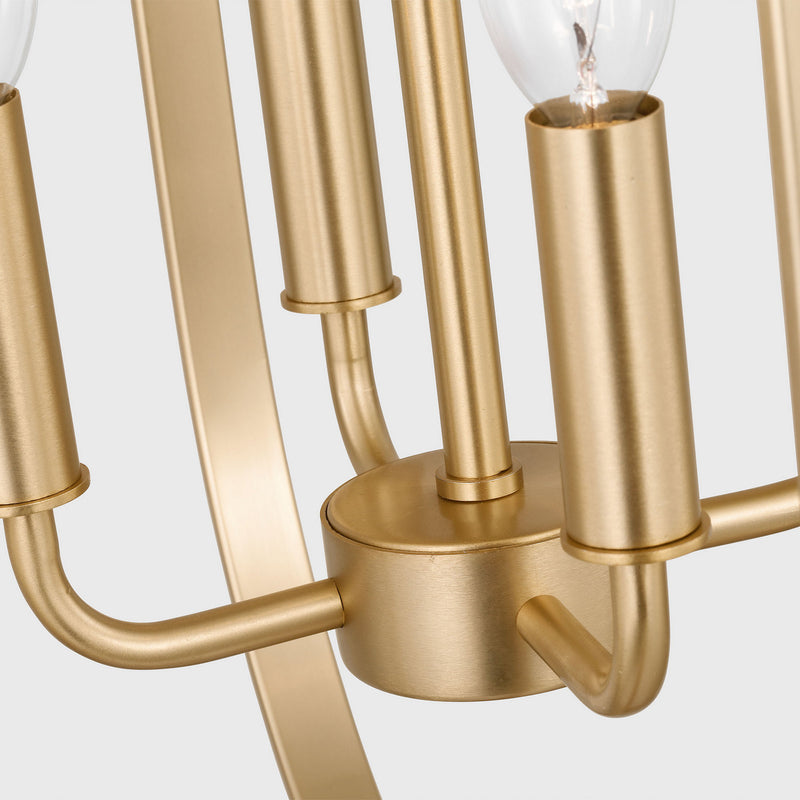 Four Light Chandelier<br /><span style="color:#4AB0CE;">Entrega: 4-10 dias en USA</span><br /><span style="color:#4AB0CE;font-size:60%;">PREGUNTE POR ENTREGA EN PANAMA</span><br />Collection: Loretto<br />Finish: Satin Brass