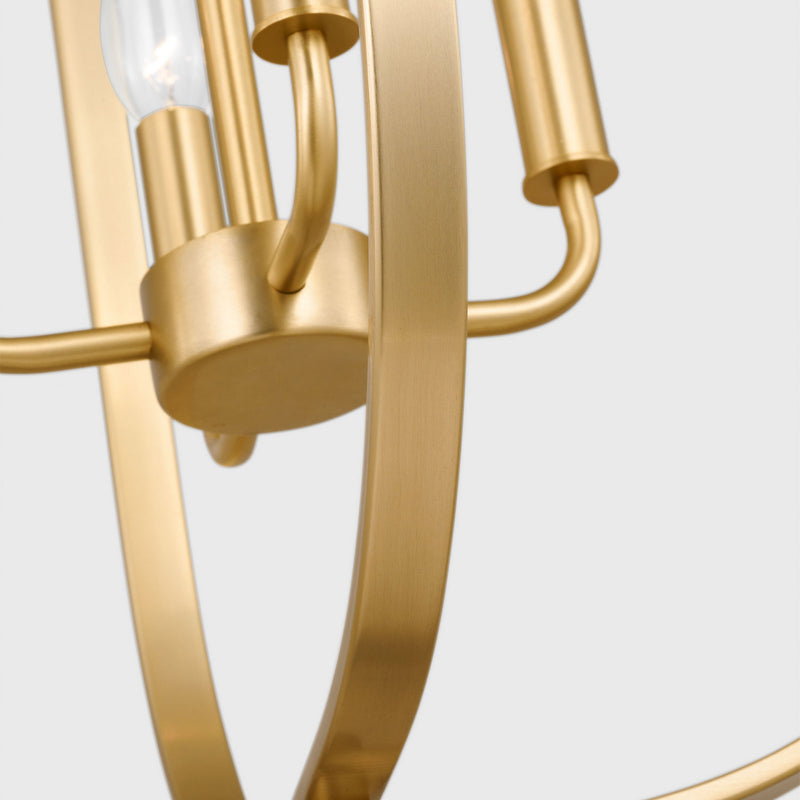 Four Light Chandelier<br /><span style="color:#4AB0CE;">Entrega: 4-10 dias en USA</span><br /><span style="color:#4AB0CE;font-size:60%;">PREGUNTE POR ENTREGA EN PANAMA</span><br />Collection: Loretto<br />Finish: Satin Brass