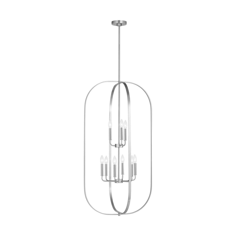 Nine Light Chandelier<br /><span style="color:#4AB0CE;">Entrega: 2-3 semanas en USA</span><br /><span style="color:#4AB0CE;font-size:60%;">PREGUNTE POR ENTREGA EN PANAMA</span><br />Collection: Loretto<br />Finish: Brushed Nickel
