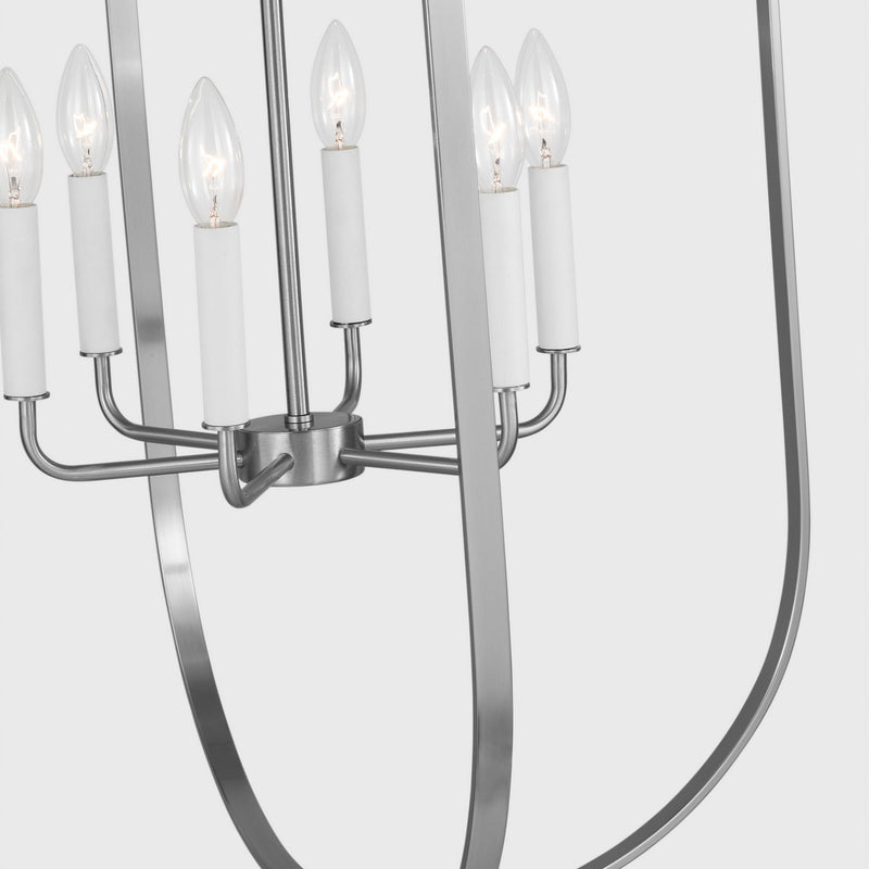 Nine Light Chandelier<br /><span style="color:#4AB0CE;">Entrega: 2-3 semanas en USA</span><br /><span style="color:#4AB0CE;font-size:60%;">PREGUNTE POR ENTREGA EN PANAMA</span><br />Collection: Loretto<br />Finish: Brushed Nickel
